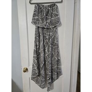 NEW KLD Signature Women Gray Jumpsuit Strapless Bandeau Medium NWT